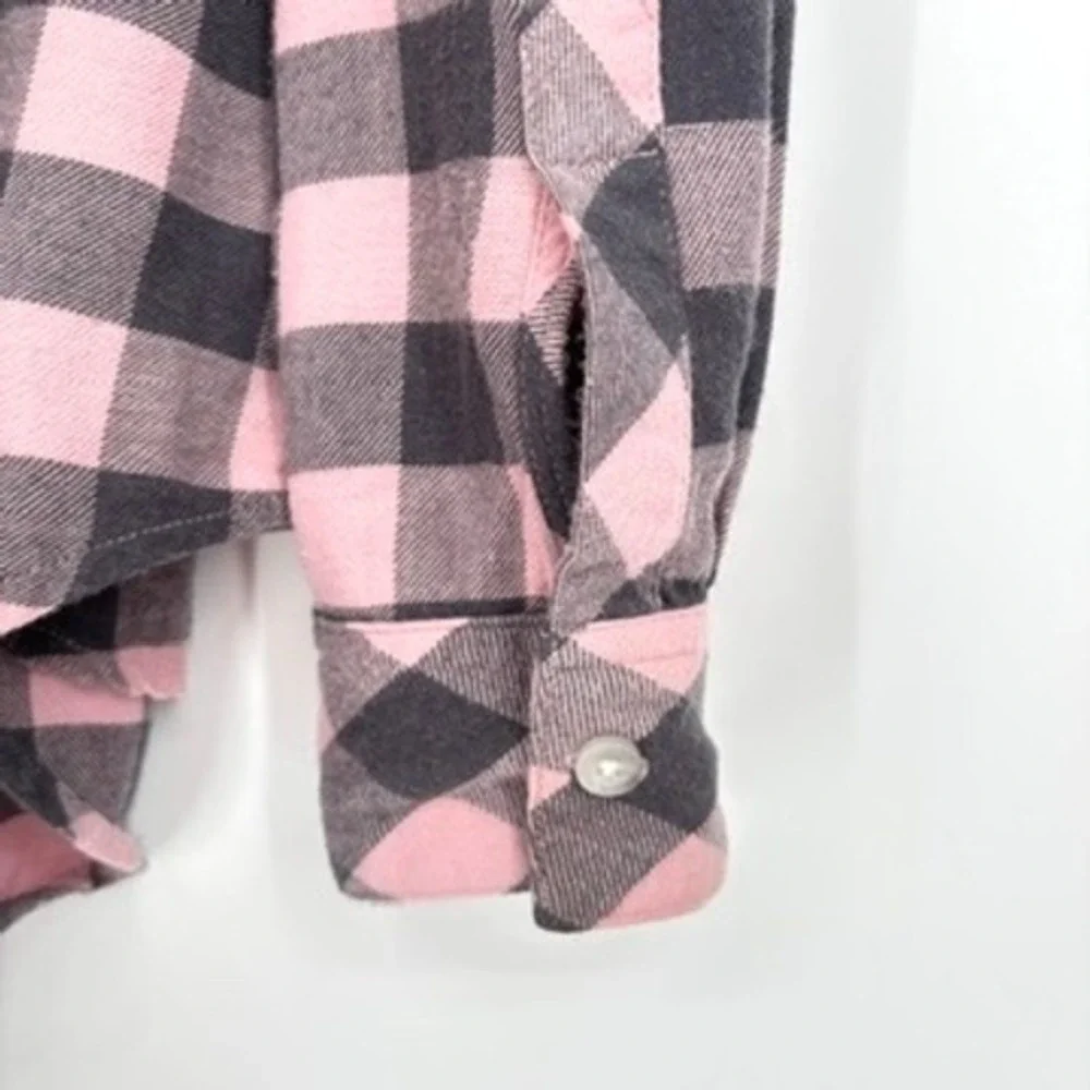 Rails‎ Milo Button Down Shirt Pink Charcoal Bubblegum Buffalo Check Plaid Size S